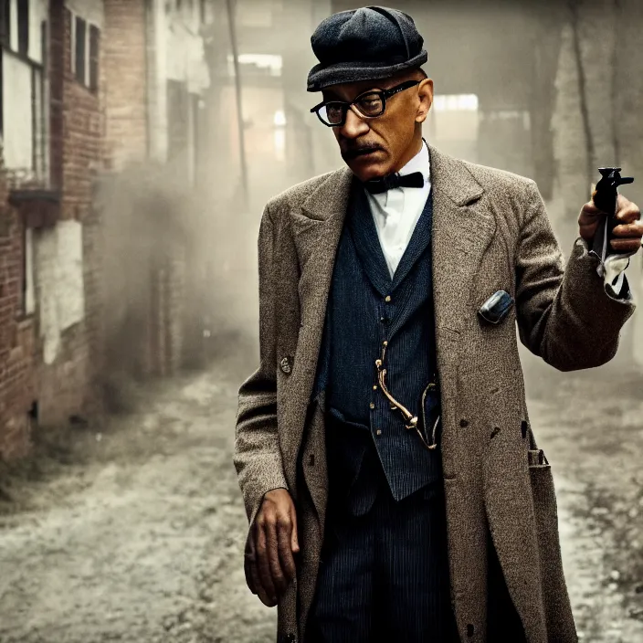 Image similar to gus fring played by Giancarlo esposito in peaky blinders, 4k,