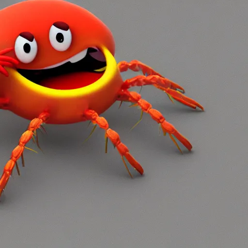 Prompt: 3 d render of mr crabs