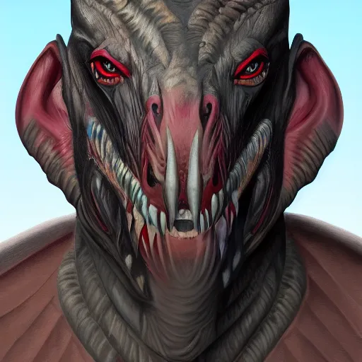 Image similar to character digital painting of a Yautja, hyperdetailed, trending on Artstation