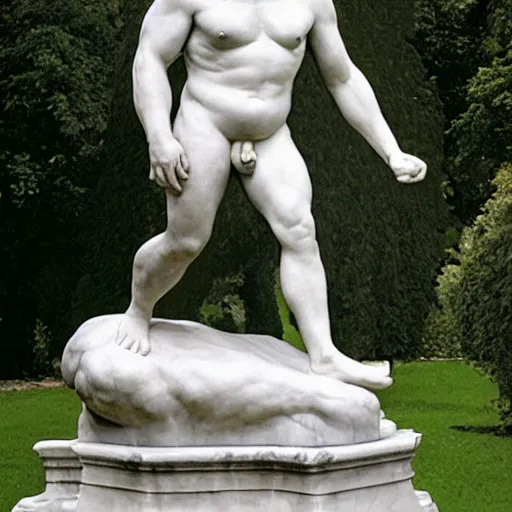 Image similar to andy richter, by auguste rodin, marble