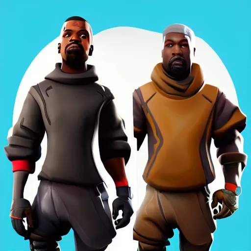 Prompt: kanye in fortnite concept