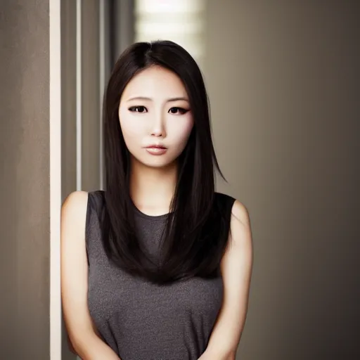 Image similar to beautiful asian woman, sharp focus, full body, dynamic lighting