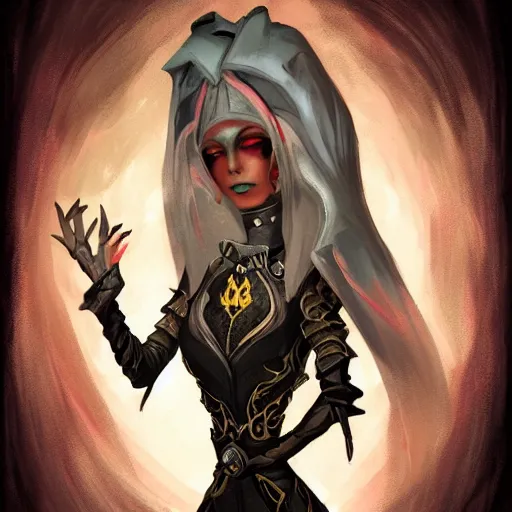 Image similar to potrait of beautiful necromancer from Magic The Gathering