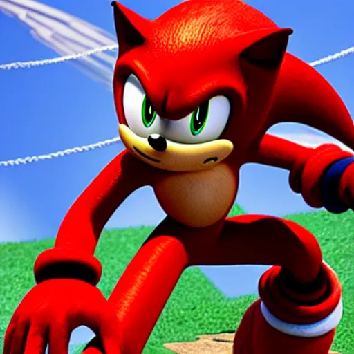 Image similar to sonic as knuckles