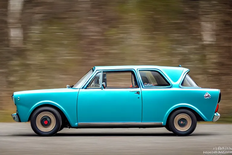 Prompt: 1 9 5 9 amc gremlin xf iq 4 1 5 0 mp 5 0 mm f 1. 4 iso 2 0 0 1 1 6 0 s natural light adobe photoshop adobe lightroom photolab affinity photo photo