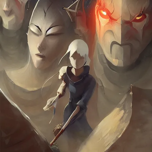 Prompt: face icon stylized minimalist demons souls, loftis, cory behance hd by jesper ejsing, by rhads, makoto shinkai and lois van baarle, ilya kuvshinov, rossdraws global illumination