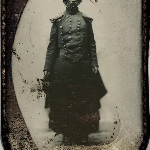 Image similar to tintype photo of a monster