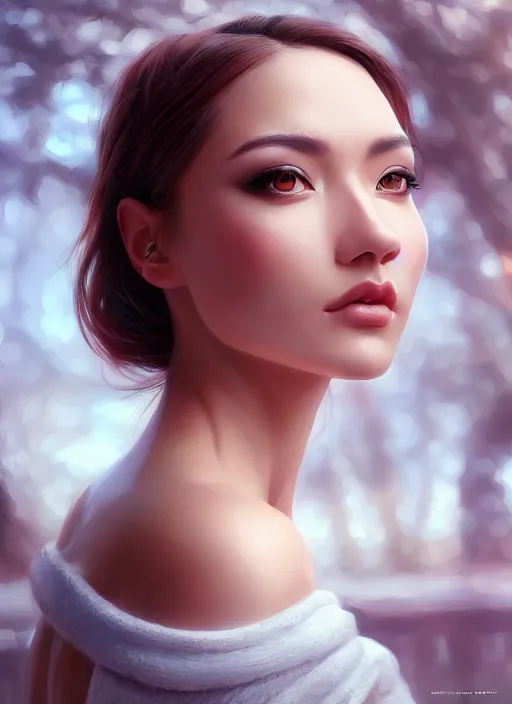 Image similar to photo of a gorgeous young woman in the style of stefan kostic, realistic, sharp focus, 8 k high definition, insanely detailed, intricate, elegant, art by stanley lau and artgerm