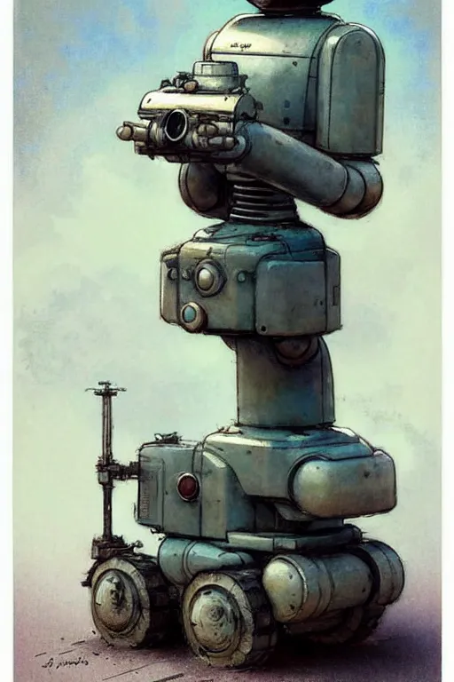 Prompt: ( ( ( ( ( 1 9 5 0 s retro future android robot bulldozer. muted colors., ) ) ) ) ) by jean - baptiste monge,!!!!!!!!!!!!!!!!!!!!!!!!!