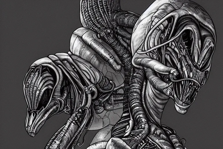 Image similar to “ a extremely detailed stunning drawings of alien by allen william on artstation ”