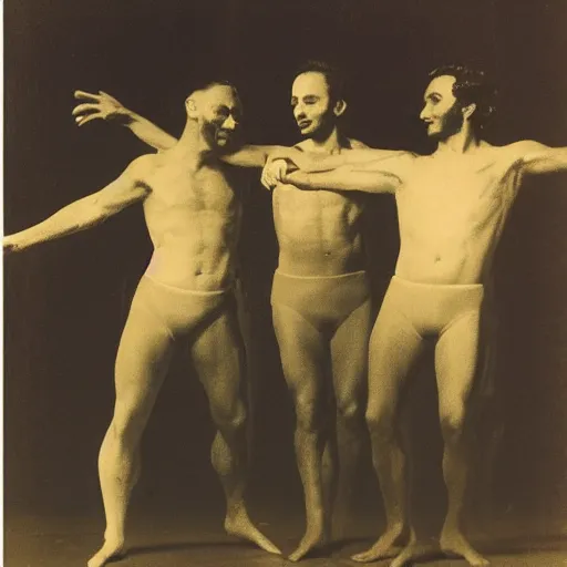 Image similar to Pietro Pacciani, Giancarlo Lotti and Mario Vanni dancing in the moonlight