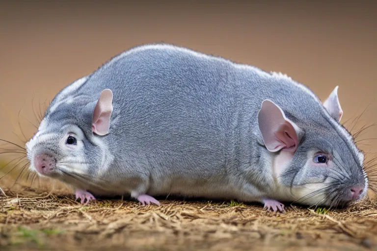 Prompt: a chinchilla pig!!! hybrid! hyper realistic!! realistic lighting!! wildlife photographer of the year!!! bold natural colors, national geographic, hd, wide angle, 8 k