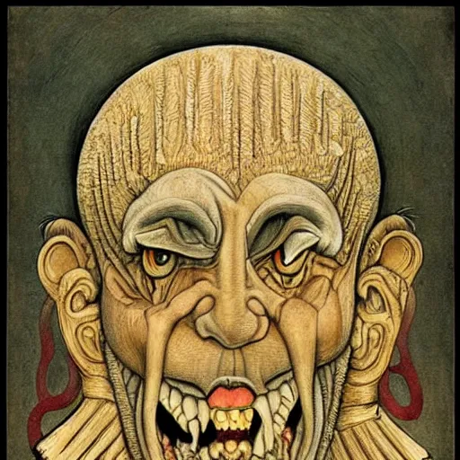 Prompt: monster by carlo crivelli