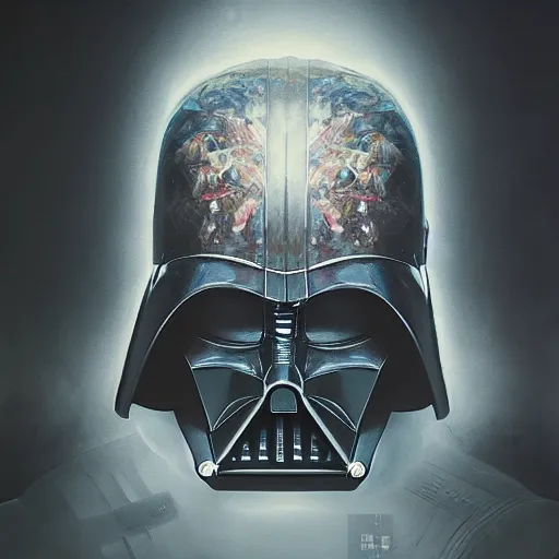 Image similar to portrait of darth vader, intricate artwork, concept art, octane render, deviantart, cinematic, key art, hyperrealism, iridescent accents, portrait photograph, nikon 3 5 mm, photograph by greg rutkowski