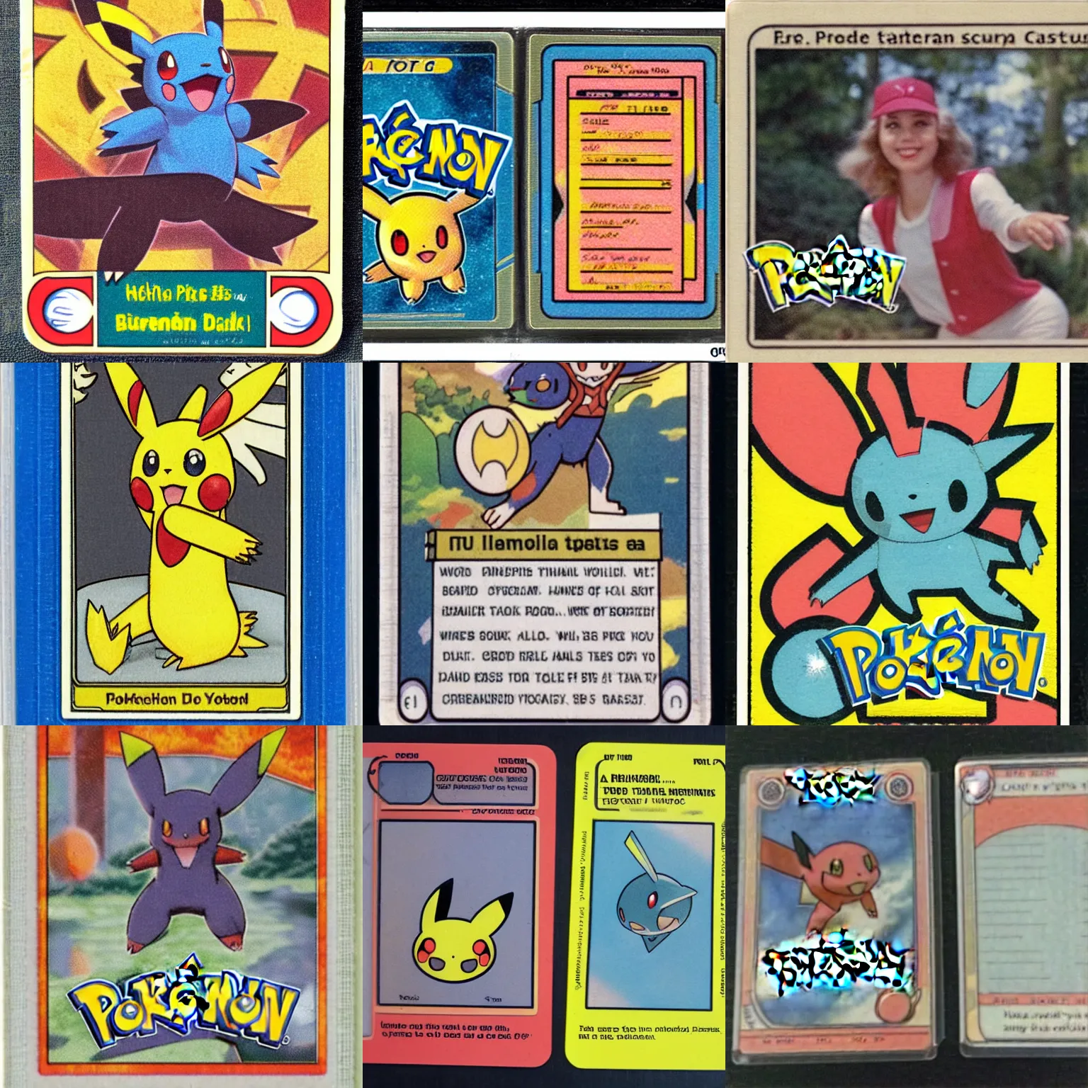 Prompt: A Pokémon card from 1980
