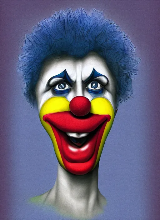 clown, asymmetric, digital art, hand - drawn, depth | Stable Diffusion