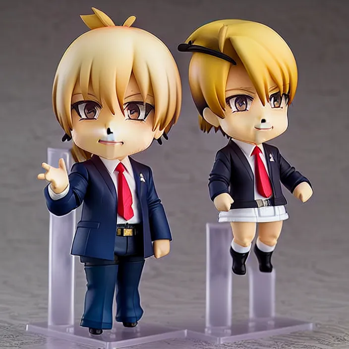 Image similar to An anime Nendoroid figurine of Donald Trump, fantasy, figurine , product photo