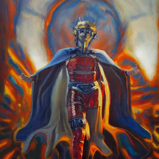 Image similar to my name is ozymandias, king of kings, oil on canvas, 4k, high quality