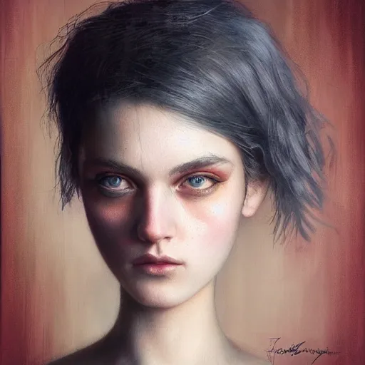 Image similar to lofi portrait pixar style by Lita Cabellut and Stanley Artgerm and Tom Bagshaw