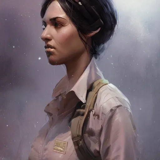 Image similar to portrait of a woman by greg rutkowski, marla fett, samoan features, straight black hair, tall and slender, star wars expanded universe, she is about 2 0 years old, wearing tactical gear, digital painting, artstation, concept art, smooth, sharp foccus ilustration, artstation hq