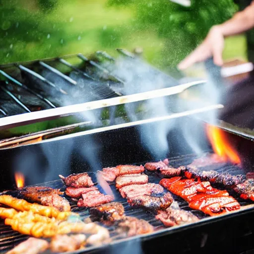 Image similar to bbq under heavy rain