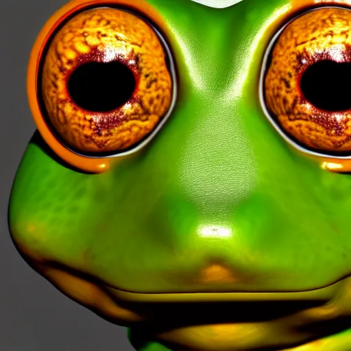 Prompt: human body with the head of a frog, photorealistic render 4k