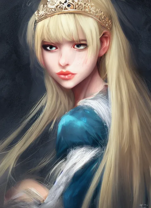 Image similar to blonde princess by wlop