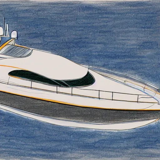 Image similar to drawing of a yacht by bill waterson