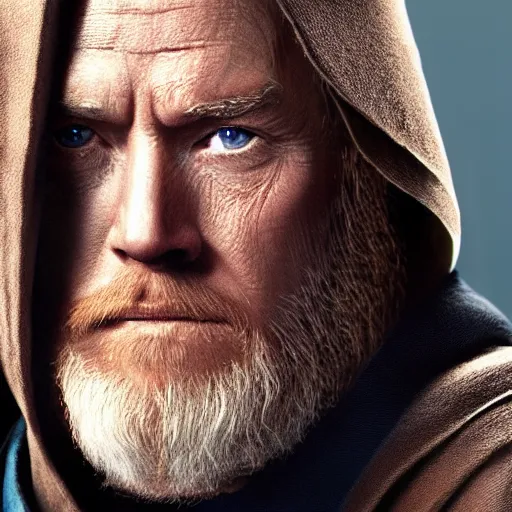 Prompt: obi wan kenobi, 4 k realistic photo