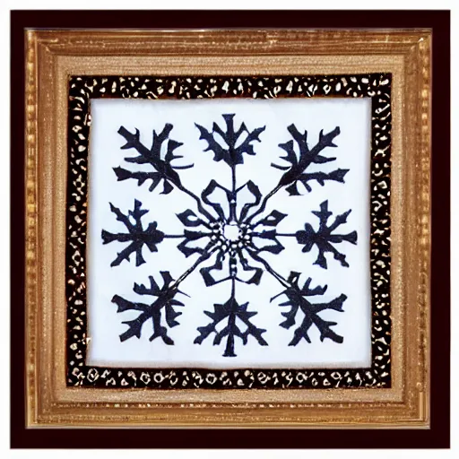 Image similar to spirit soul embroidered snowflake faces in silk. 3840 2160 art