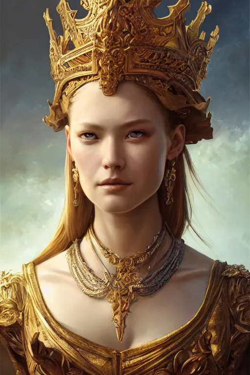 Prompt: a masterpiece ultrarealistic ultradetailed portrait of a very beautiful warrior queen, baroque renaissance. medium shot, intricate, elegant, by stanley artgerm lau, wlop, rossdraws, james jean, andrei riabovitchev, marc simonetti, light by julie bell, porcelain skin. global illumination. vfx