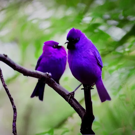 Image similar to purple bird cinematography