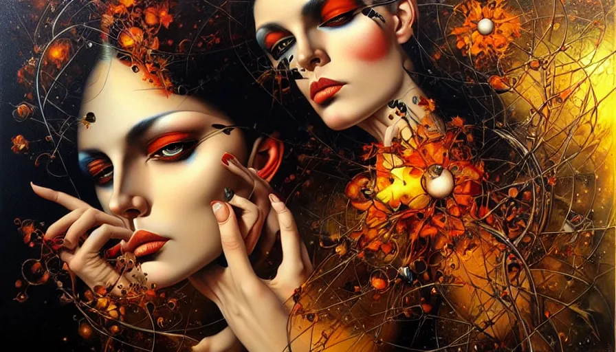 Image similar to the two complementary forces that make up all aspects and phenomena of life, by Karol Bak