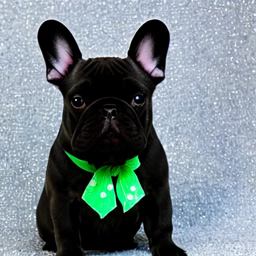 Prompt: emerald crystal french bulldog