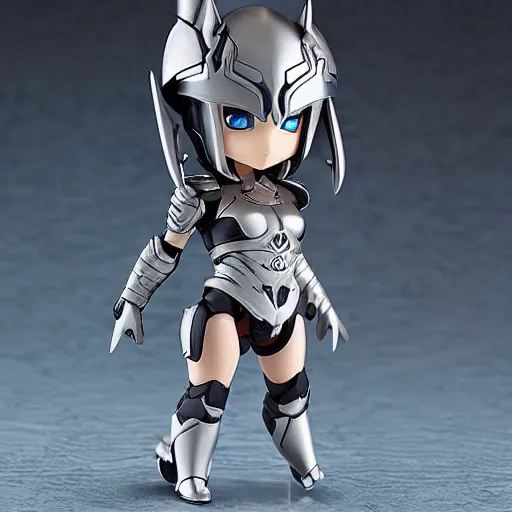 Prompt: woman wearing futuristic armor, nendoroid, rendered,