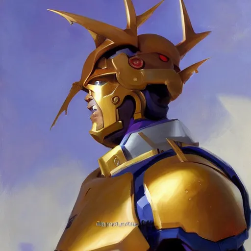 Image similar to greg manchess portrait painting of fierce galactus as overwatch character, medium shot, asymmetrical, profile picture, organic painting, sunny day, matte painting, bold shapes, hard edges, street art, trending on artstation, by huang guangjian, gil elvgren, ruan jia, greg rutkowski, gaston bussiere