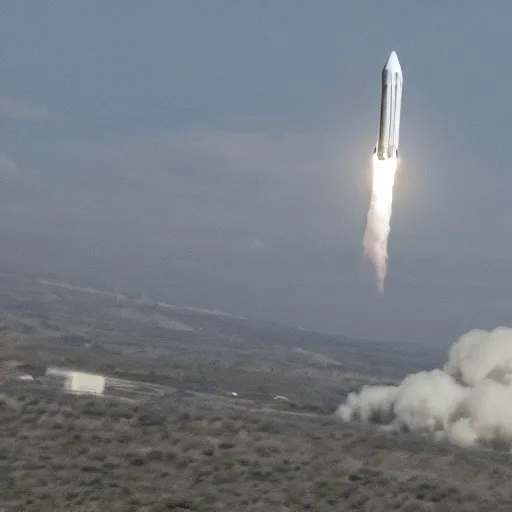Prompt: elon musk flies on top of a rocket