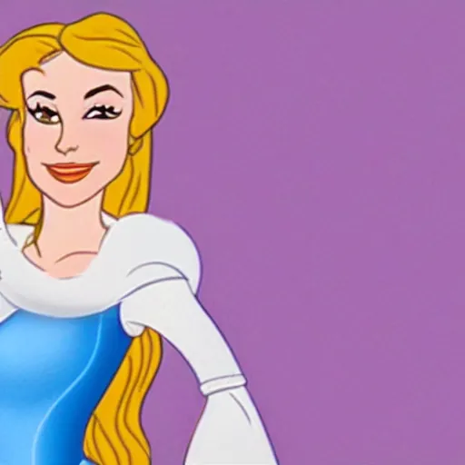 Prompt: of a young nicole kidman as a disney cartoon character princess