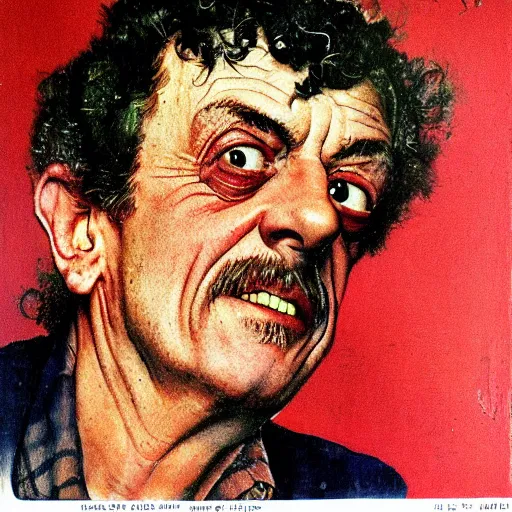 Prompt: portrait of kurt vonnegut, by norman rockwell