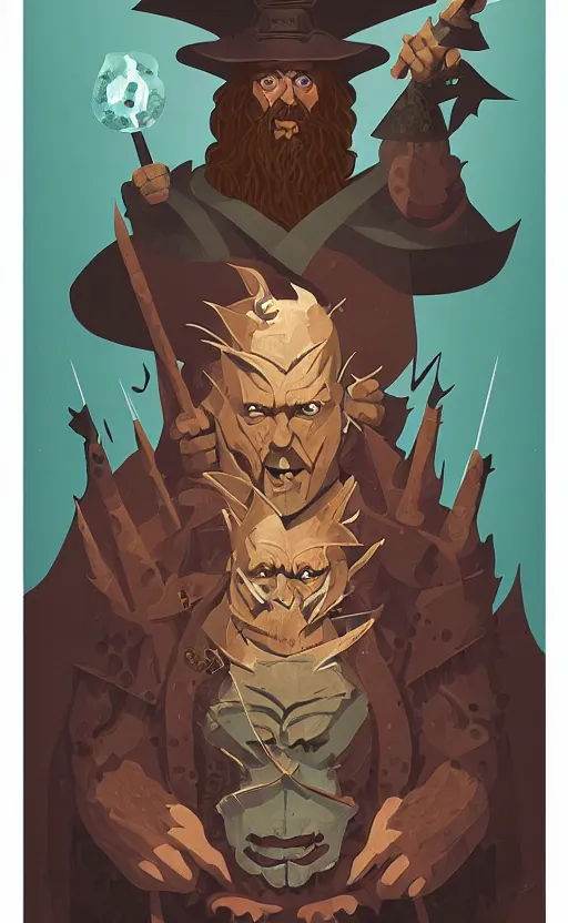 Image similar to powerful wizard, dungeons and dragons by simon kennedy, studio muti