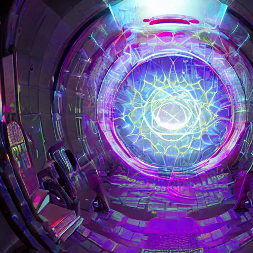 Prompt: cybertronic hindu temple, torus energy, ben ridgway