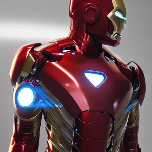 iron man, 8 k uhd, unreal engine, reflected chrome, | Stable Diffusion ...