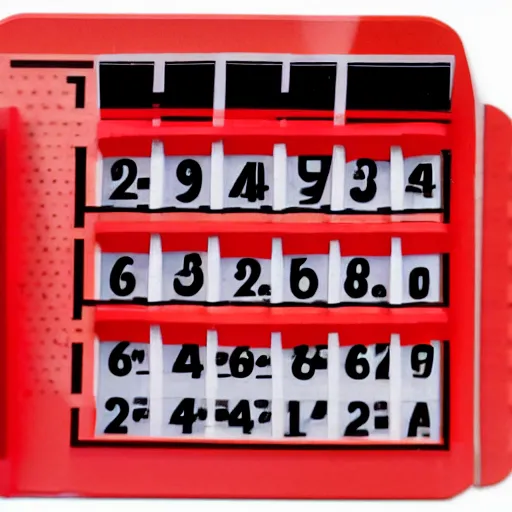 Image similar to bright red plastic computer punch card