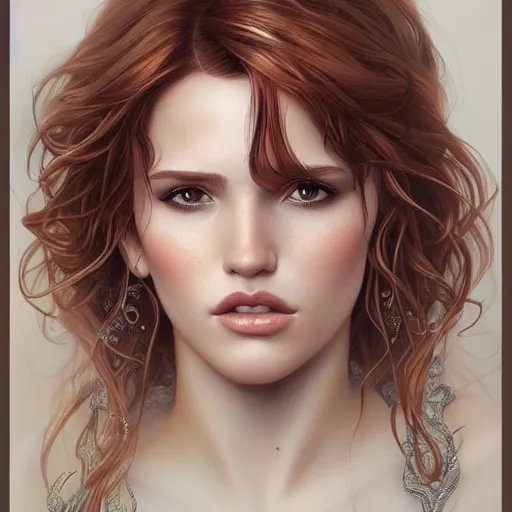 Image similar to ultra realistic illustration, bella thorne as tiffa lockhart, intricate, elegant, highly detailed, digital painting, artstation, concept art, smooth, sharp focus, illustration, art by artgerm and greg rutkowski and alphonse mucha