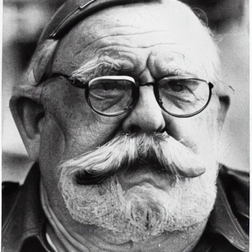 Image similar to portrait of wilford brimley as a soldier in the spanish civil war