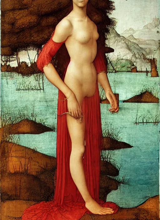 Prompt: long and wide feminine dress immersed in water, art by moebiu, leonardo da vinci