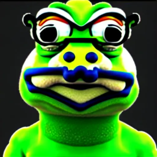 Image similar to realistic pepe the investor