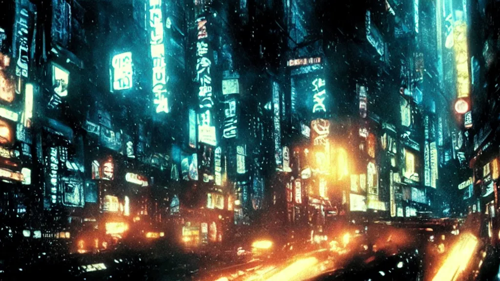 Prompt: a screenshot of blade runner