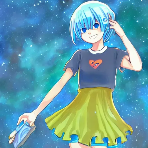 Earth-chan (+SPEEDPAINT) by Antama on DeviantArt | Earth-chan, Anime art  girl, Anime drawings