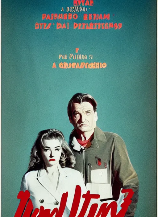 Prompt: Twin Peaks retro Italian movie poster